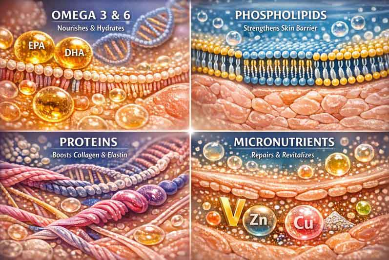 روغن خاویار برای پوست صورت